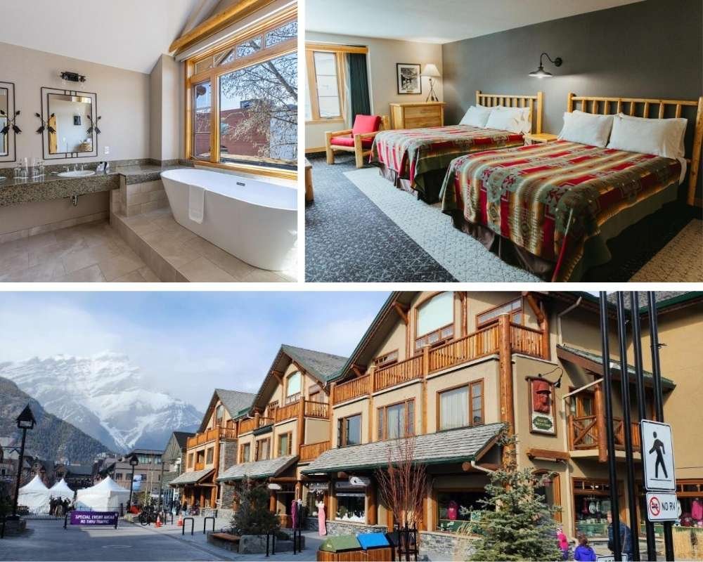 Collage of Brewster Mountain Lodge, Banff.