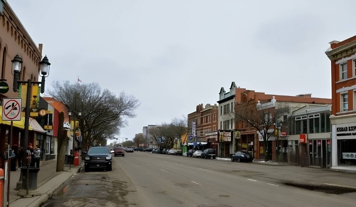 A street of Whyte Avenue in Edmonton