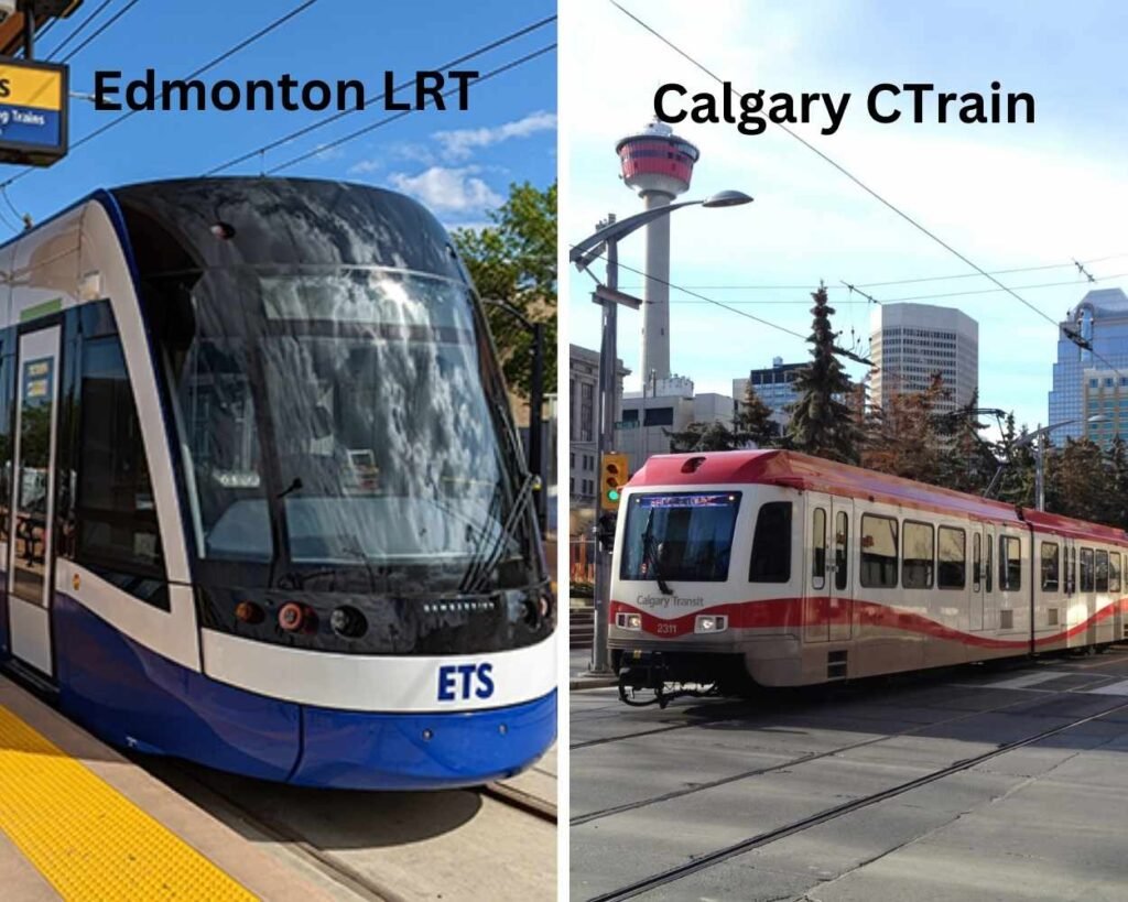 Calgary vs Edmonton: images of Edmonton LRT and Calgary CTrain