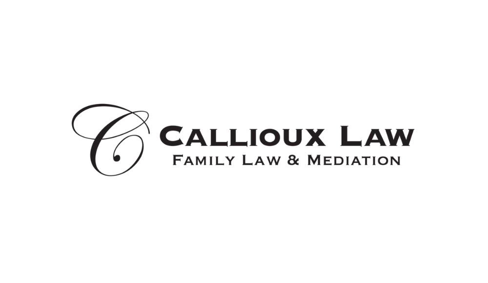 Logo for Callioux Law, specializing in family law and mediation, featuring stylized text. Renowned as leading divorce lawyers in Edmonton, their expertise is reflected in the elegant design.