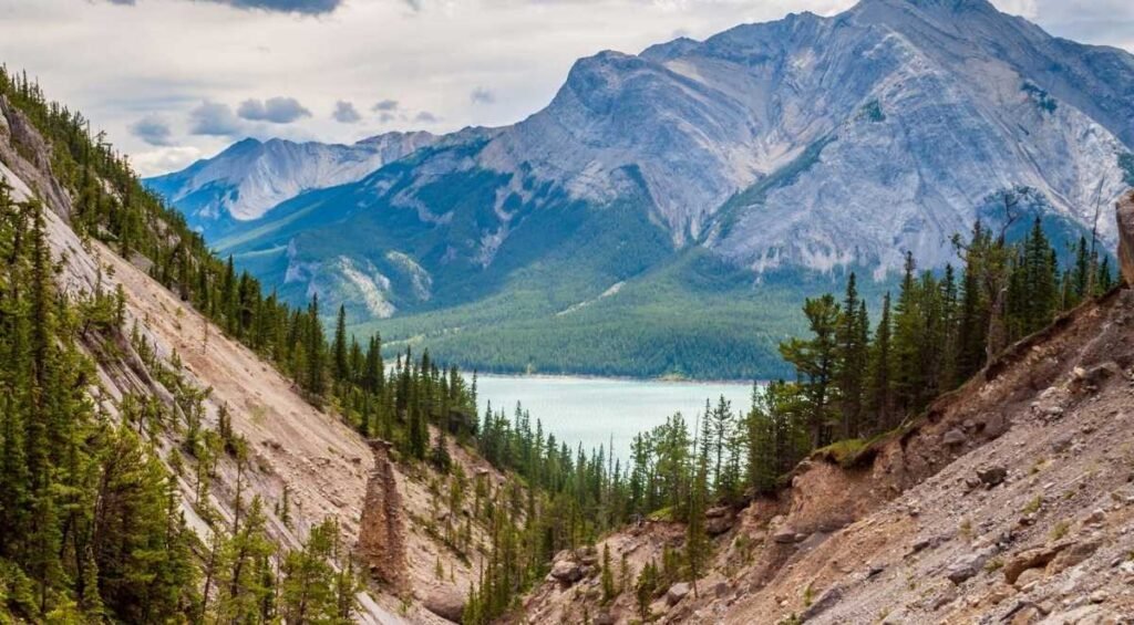 View of Abraham Lake from the Hoodoo Creek Trail