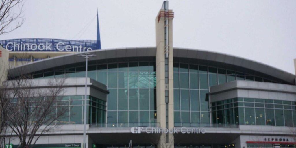 Exterior view of CF Chinook Centre shopping mall.