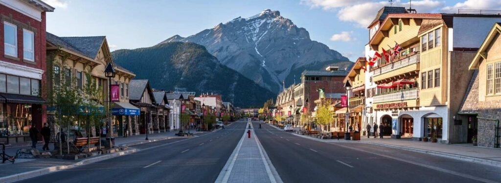 City of banff in Banff National Park