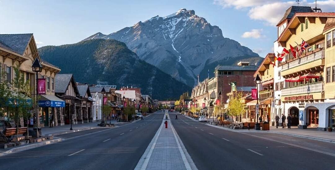 City of banff in Banff National Park