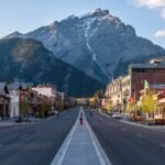 City of banff in Banff National Park