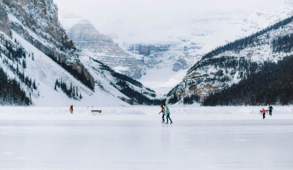 Ice Skating on Lake Louise
