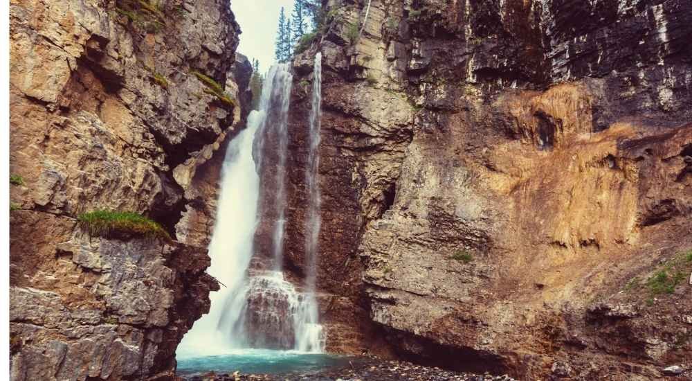 Johnston Canyon falls.