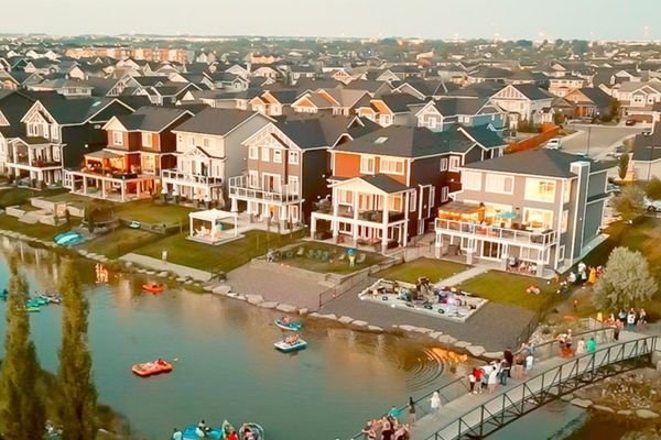 A neighborhood in Airdrie Alberta