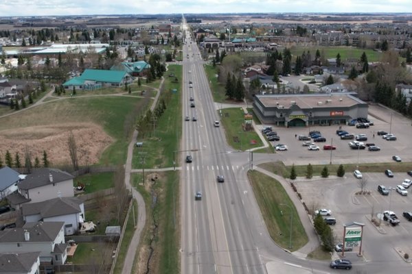 Aerial view of Beaumont in Alberta