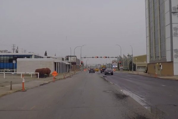 A city street in Grand Prairie, Alberta