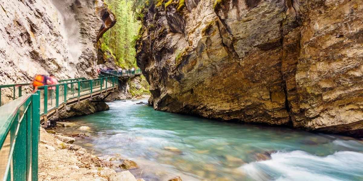 Johnston Canyon Trail in Banff, Alberta