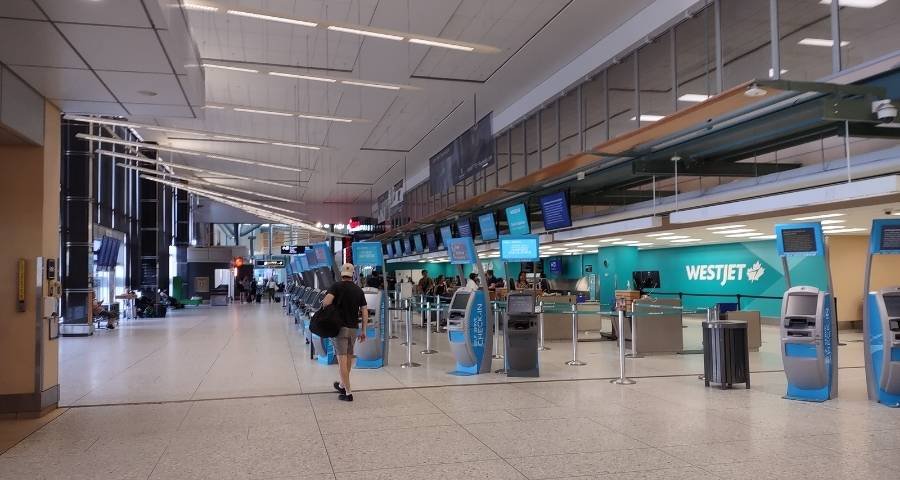 Edmonton International Airport terminal.