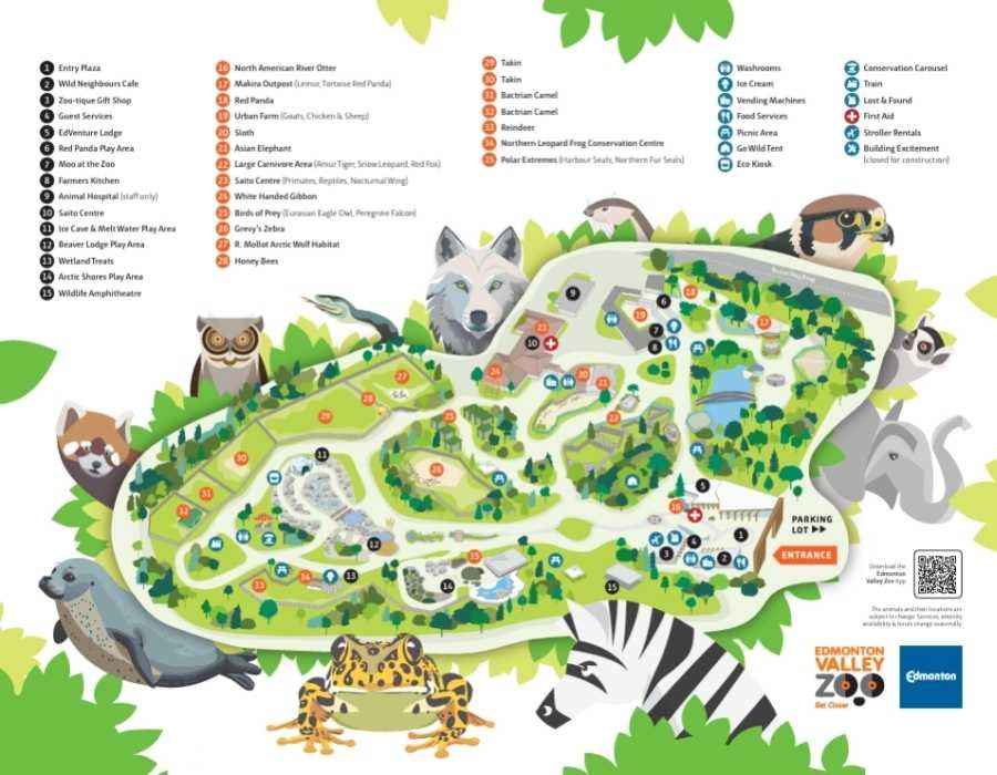 Edmonton Valley Zoo map