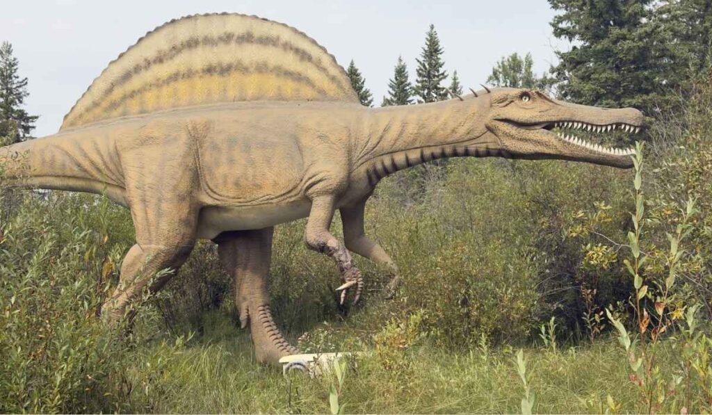 A giant dinosaur at the Jurassic Forest in Gibbons, Alberta