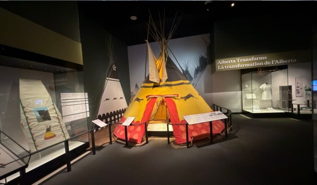 Indigenous exhibit at the Royal Alberta Museum.
