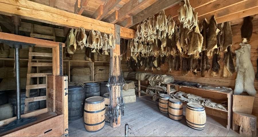 Interior of the 1846 Fort trading post at Fort Edmonton Park