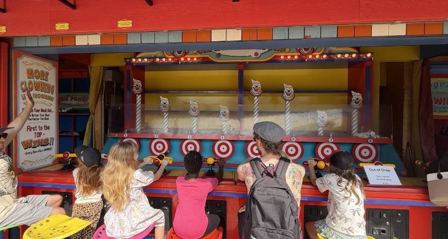 Midway game at Fort Edmonton Park