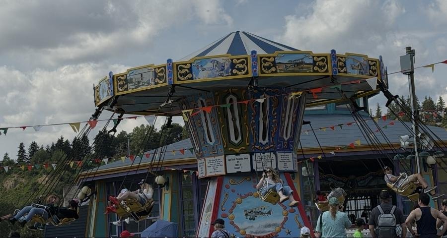 Midway ride at Fort Edmonton Park in Edmonton