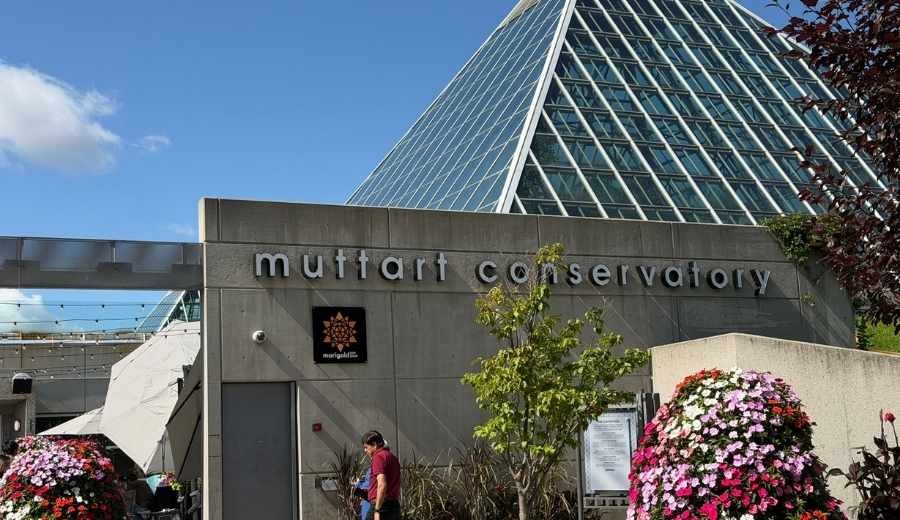 Outside Garden of Muttart Conservatory