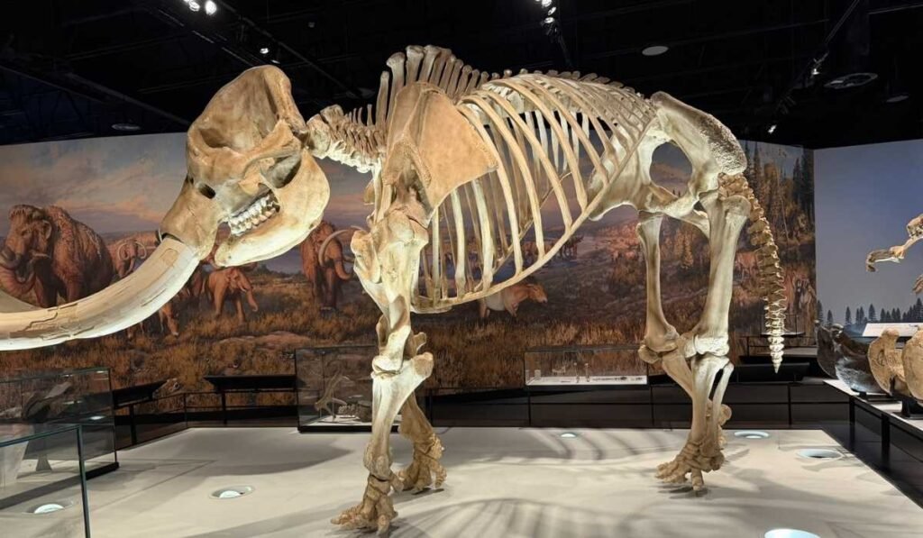 Royal Alberta Museum skeleton of mammoth.