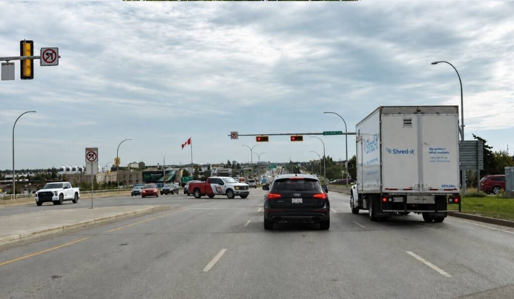 Yellowhead Trail and 170 Street intersection in West Edmonton.