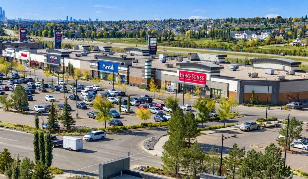 Aerial view of Manning Town Centre in Edmonton