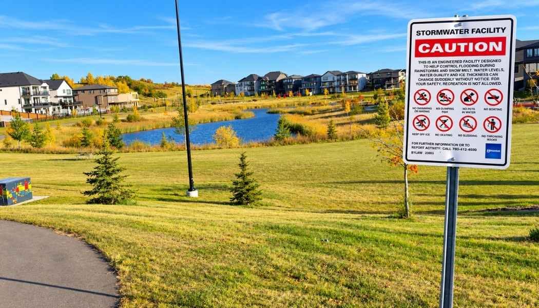 Griesbach Lake and Trails in North Edmonton.